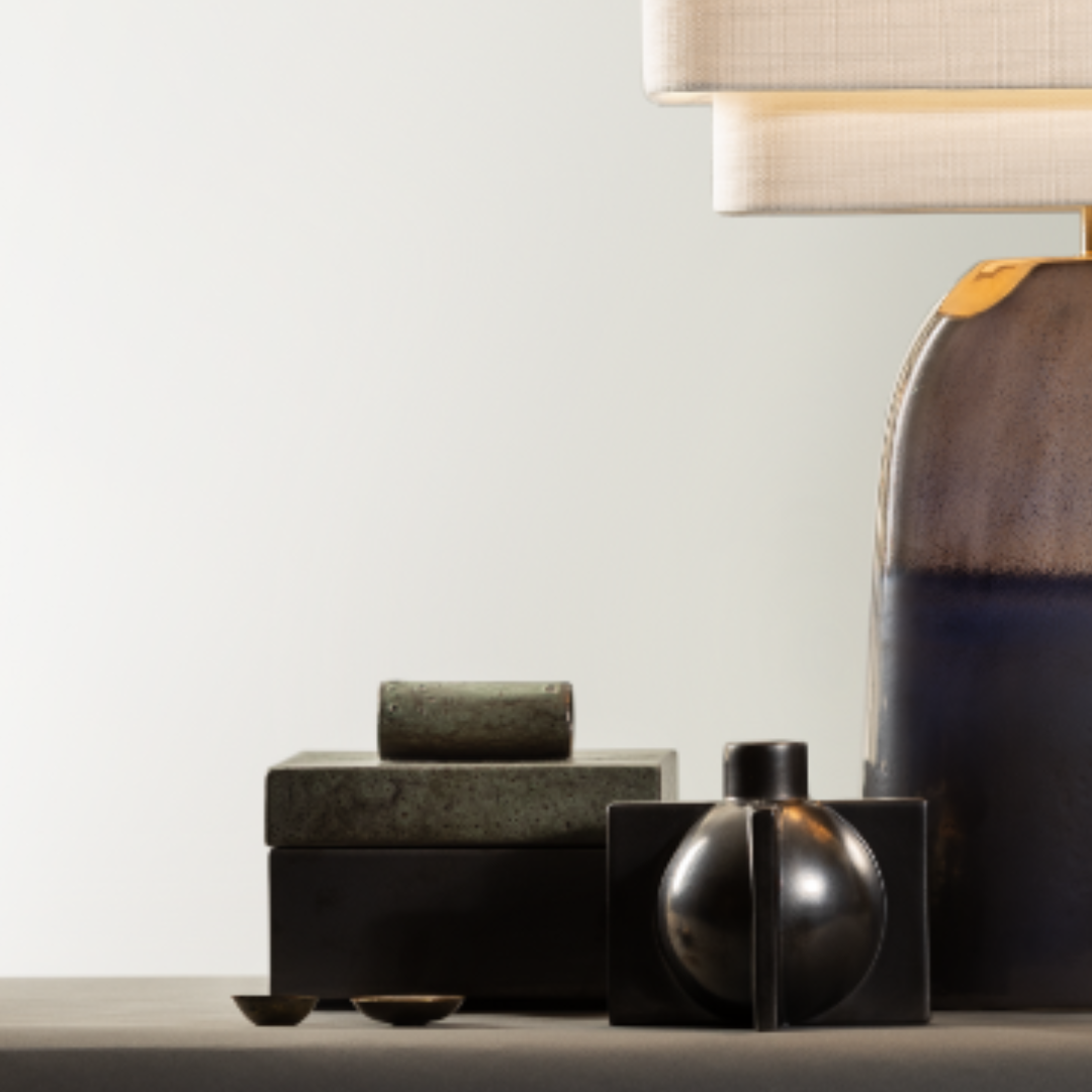 Bougeoir Candor -Gris métallisé