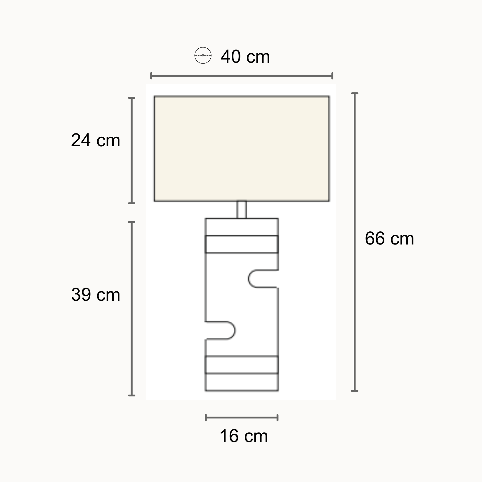 Lampe Tabargo - Noir lave