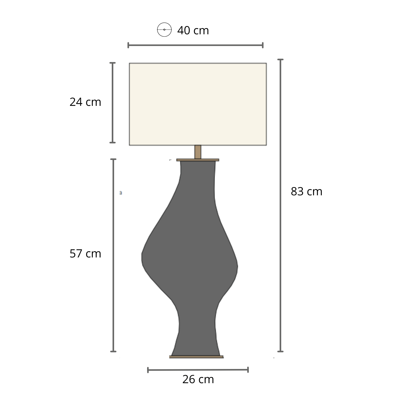 Lampe Adagio - Noir bronze