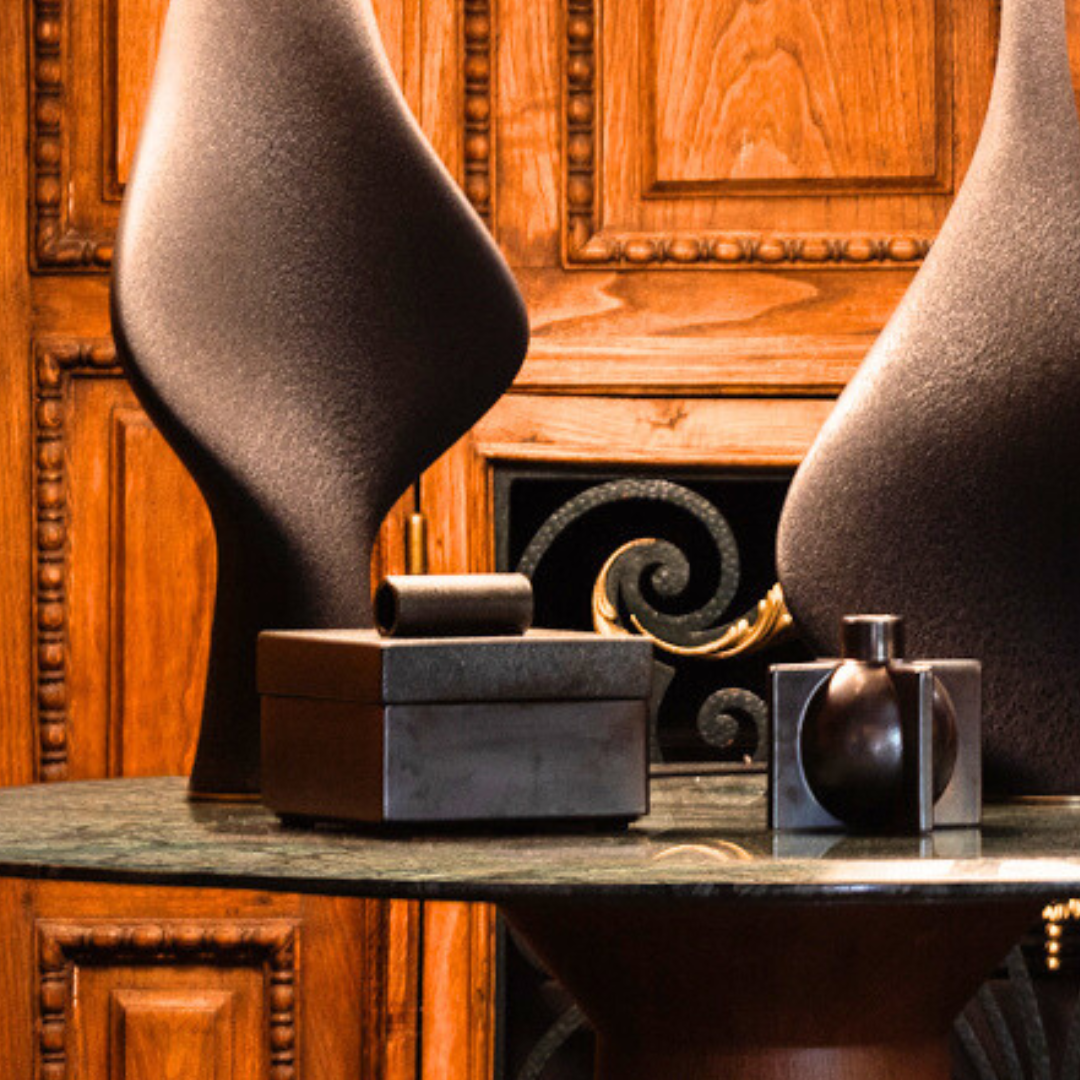 Bougeoir Candor -Gris métallisé