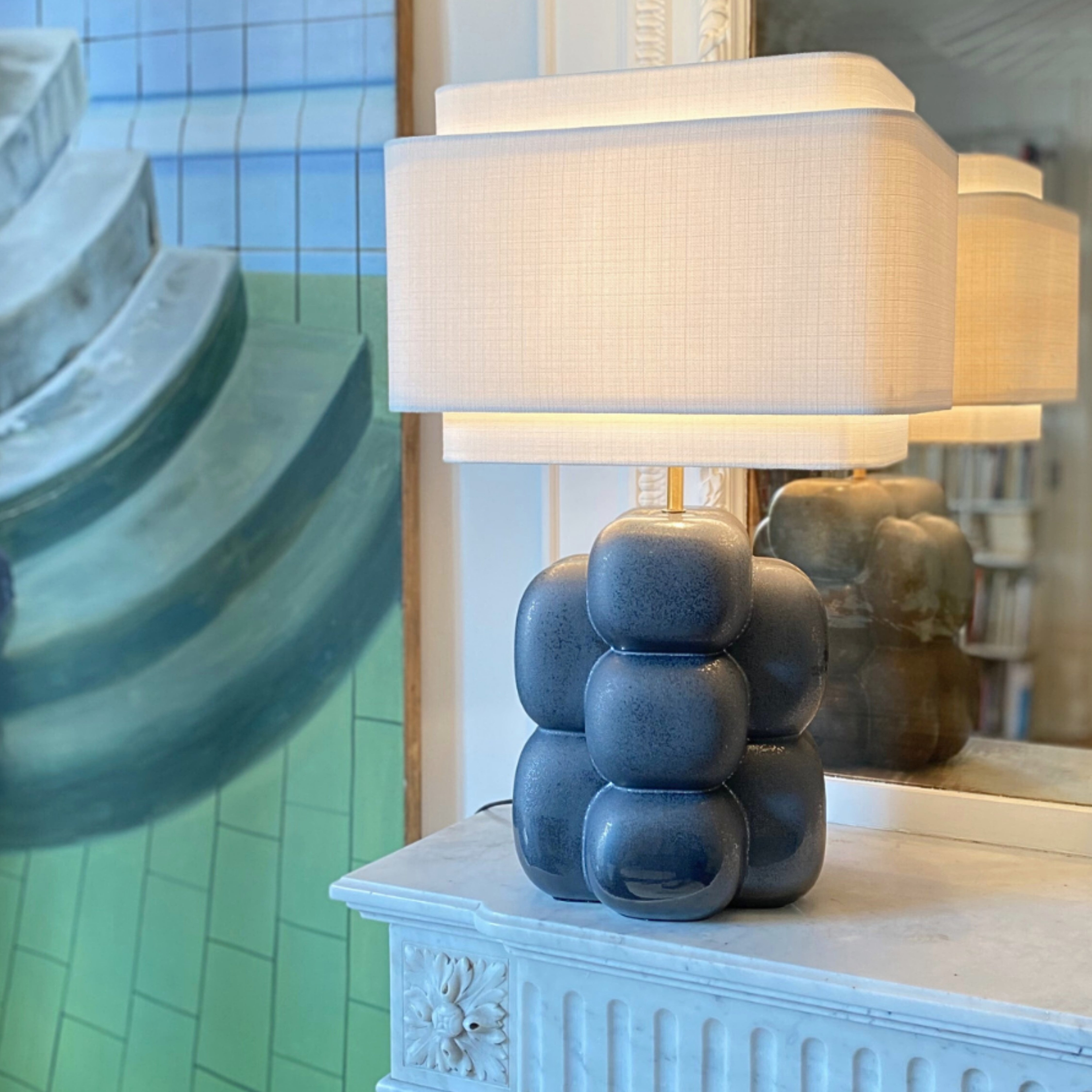 Lampe Nebula - Gris réactif