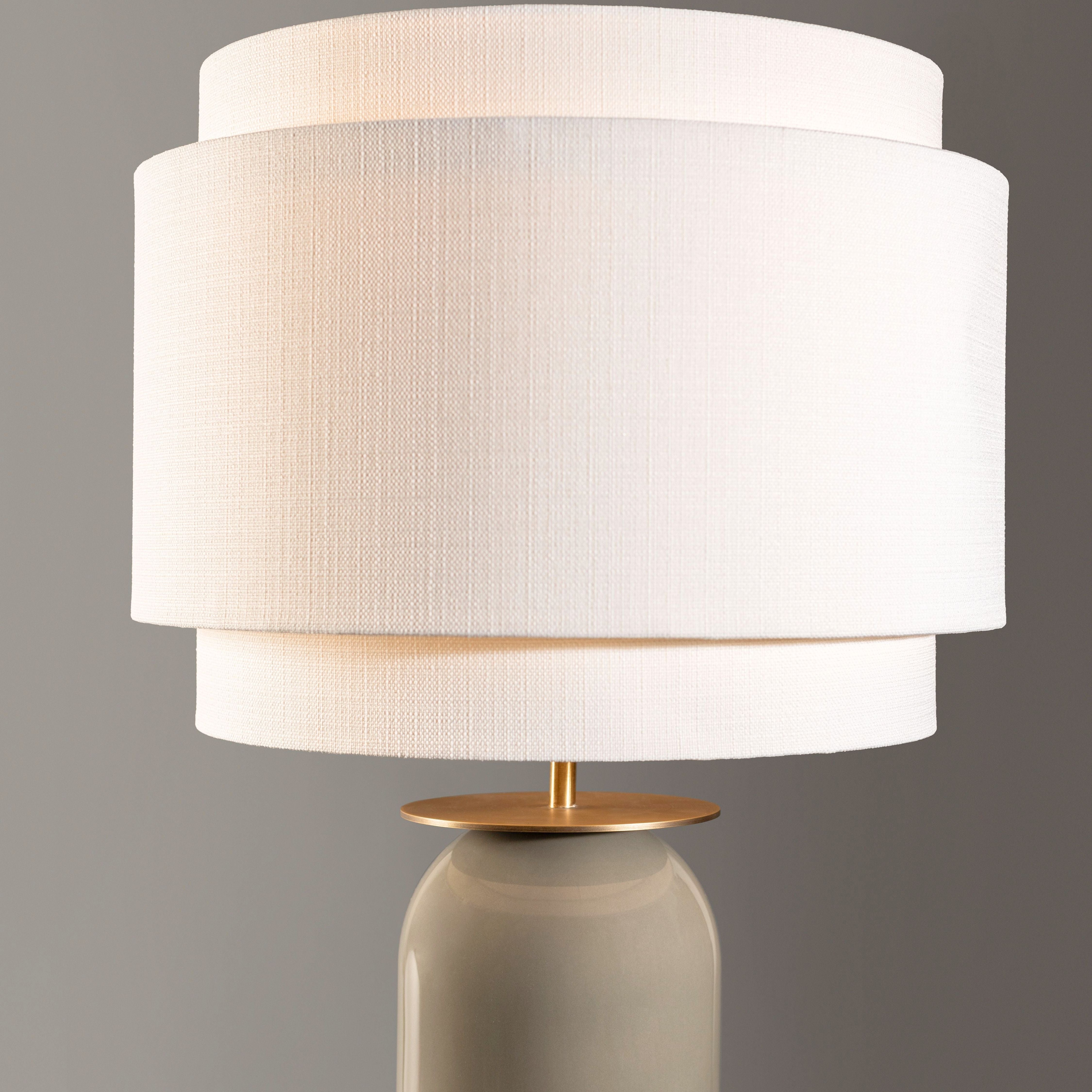 Lampe en céramique et abat-jour en finno