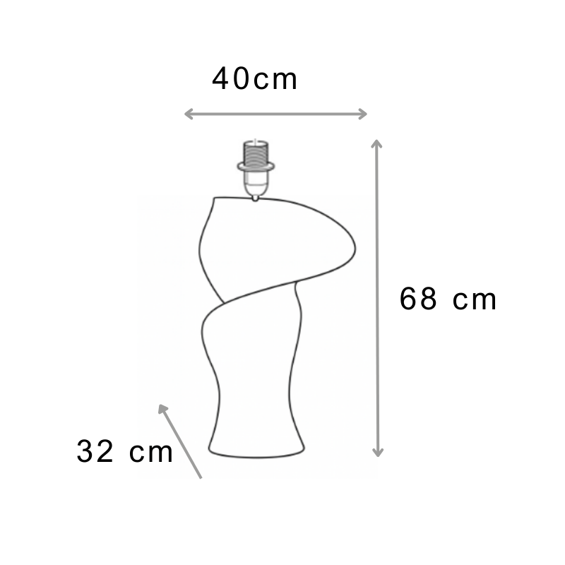 Dimensions de la Lampe sculpturale Maestrosa