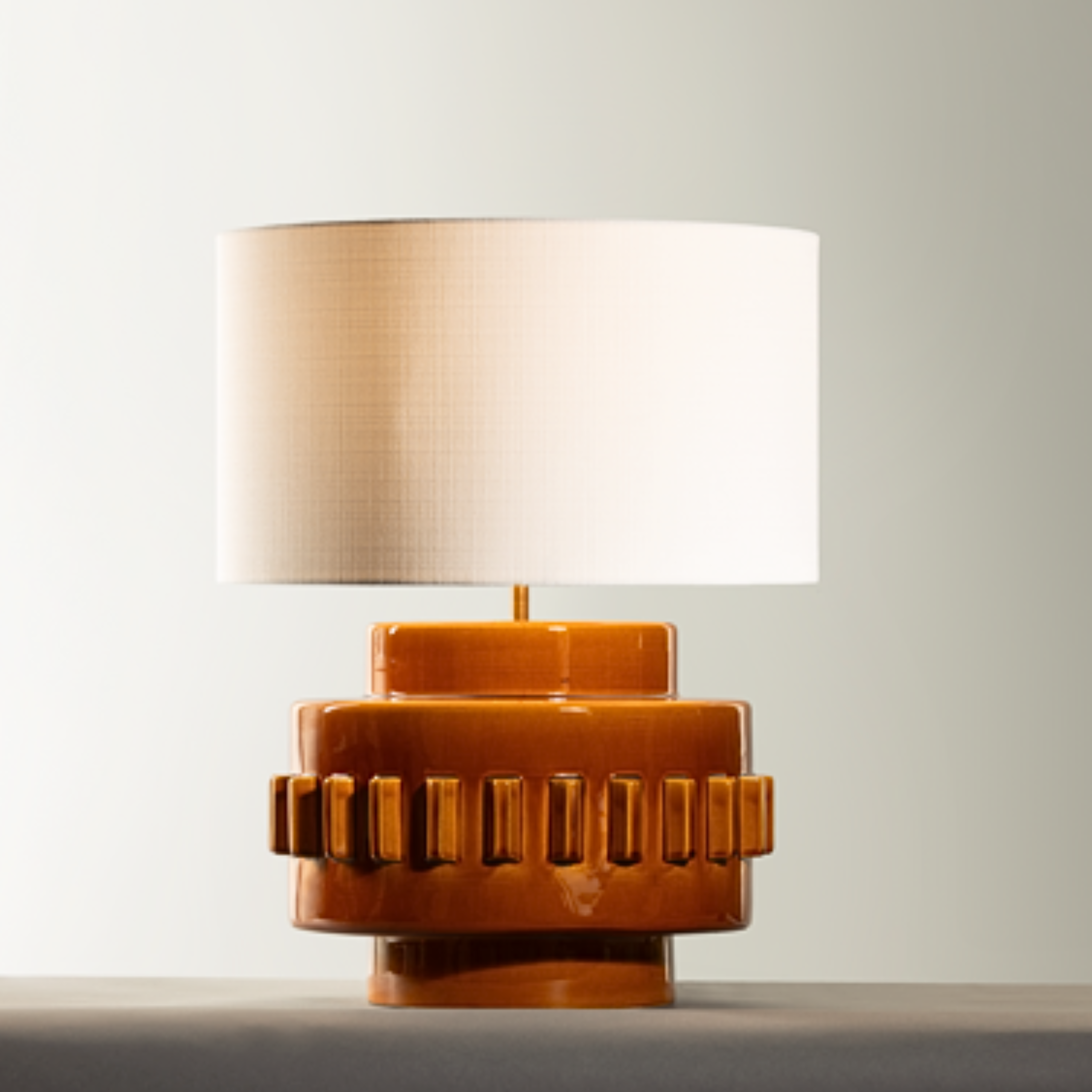 Grande lampe en céramique caramel Criptana