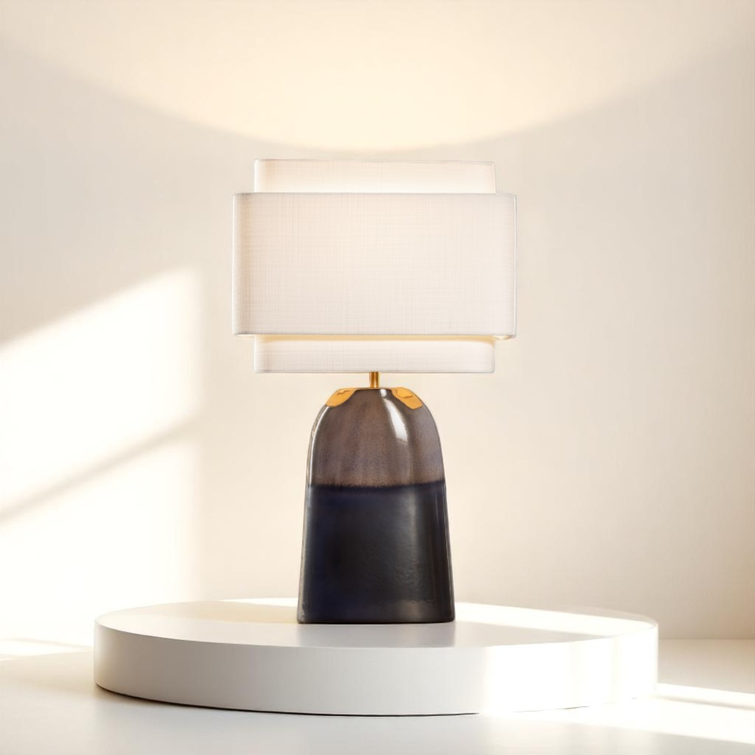 Lampe Vesuvia - cuivre et gris