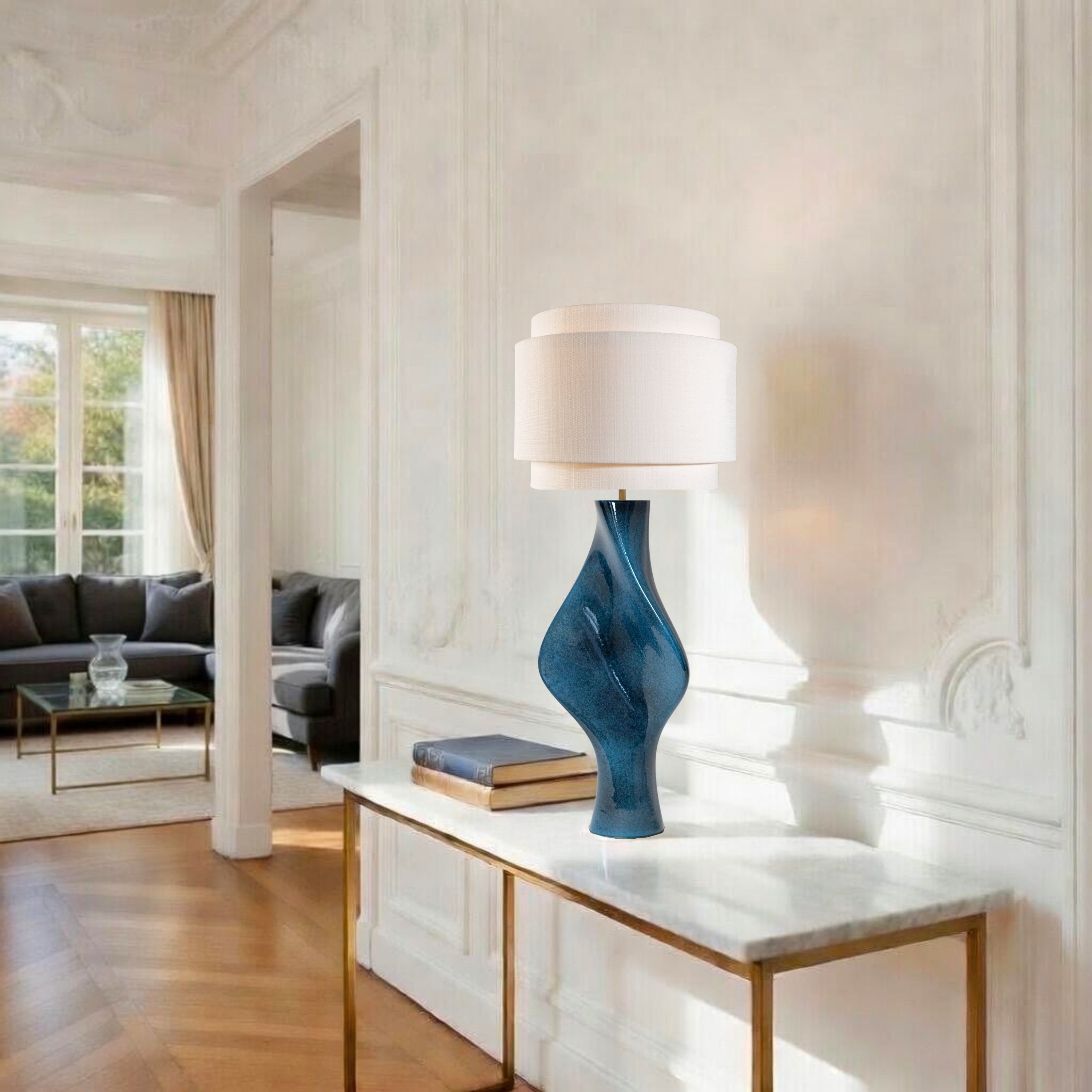 lampe design Adagio bleue