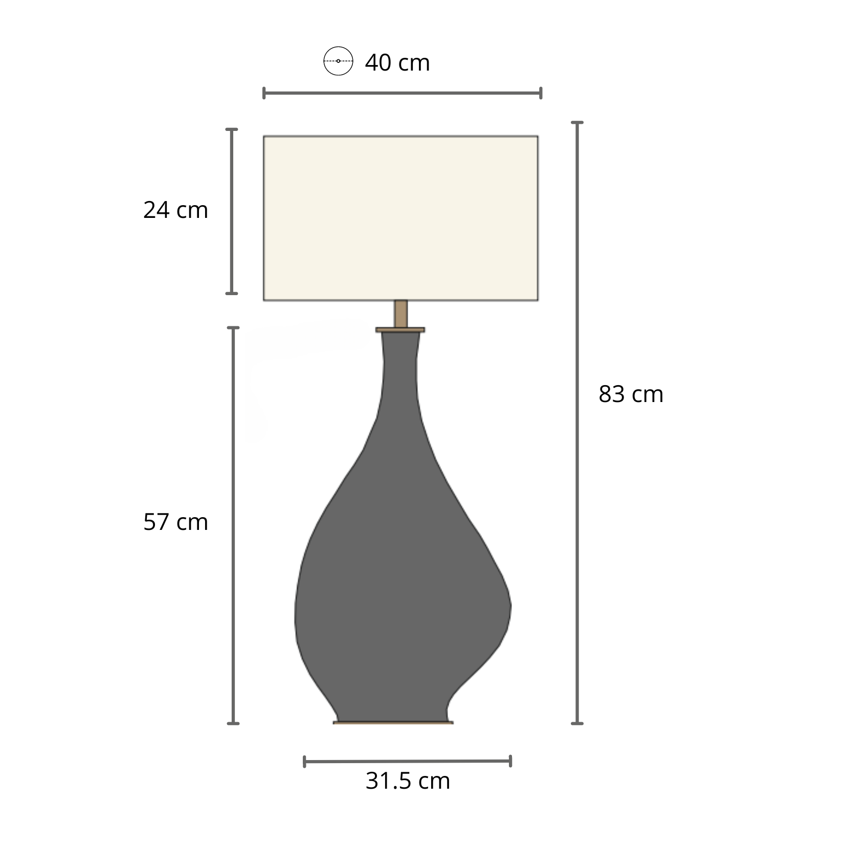 Lampe Concerto - Noir lave