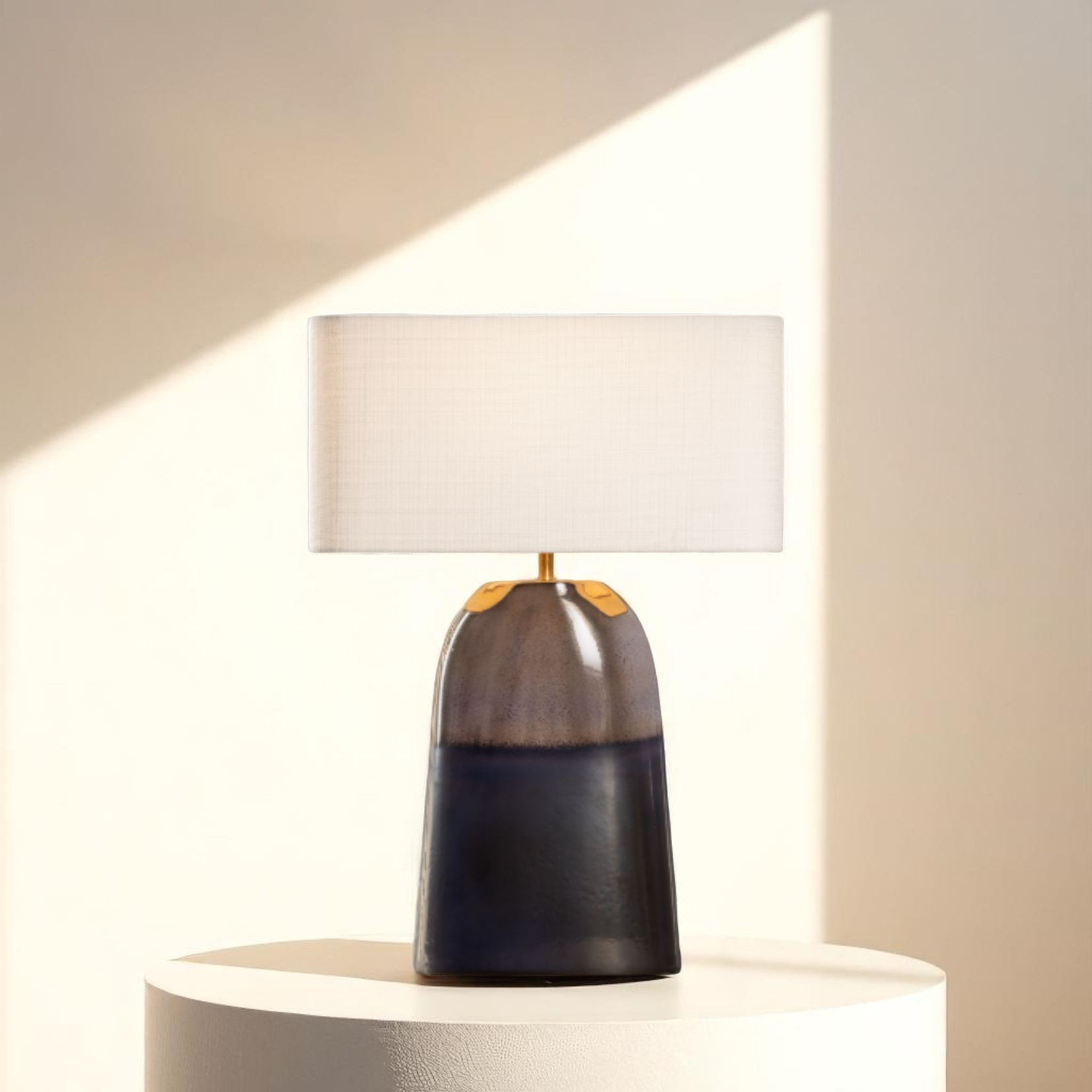 Lampe Vesuvia - cuivre et gris