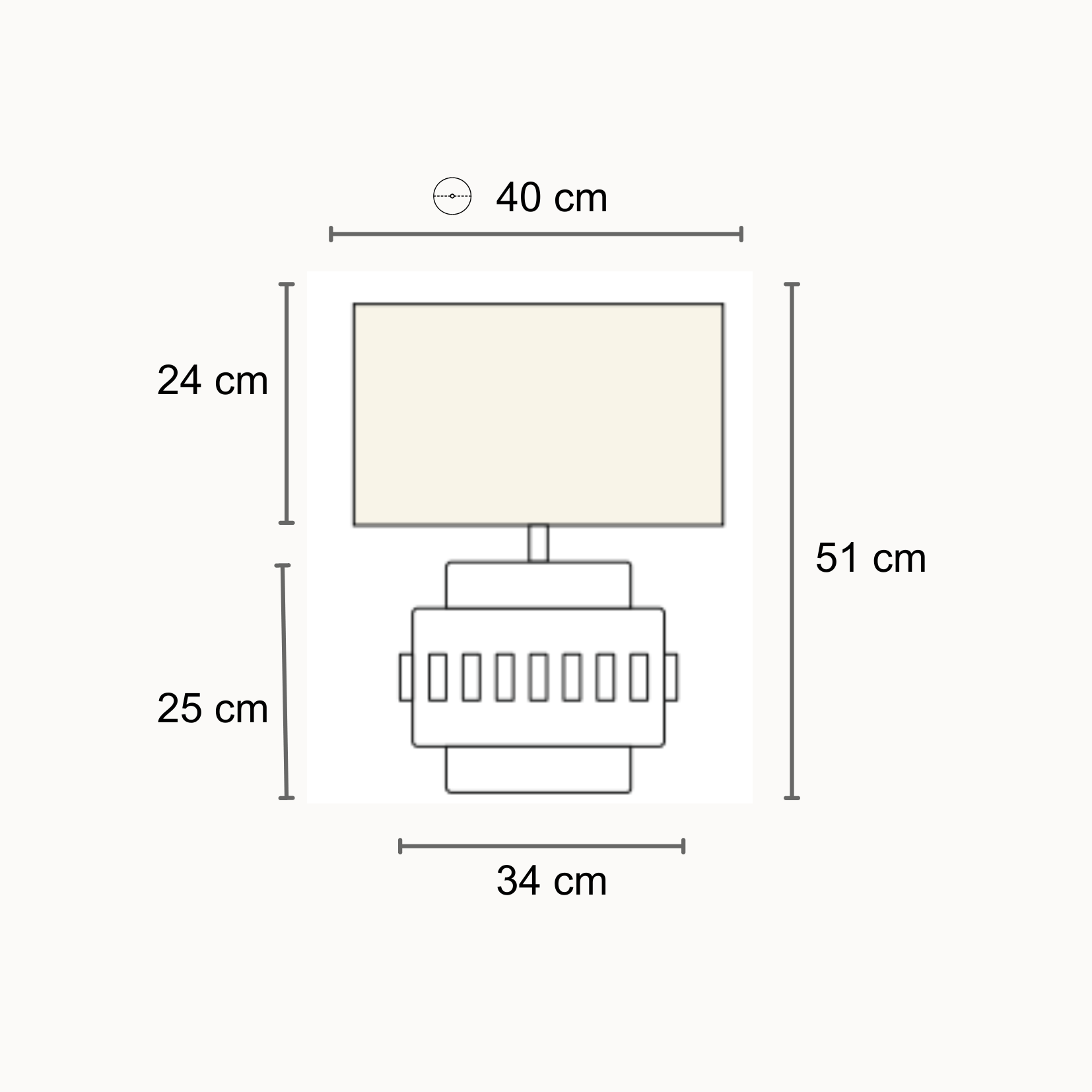 Grande lampe en céramique caramel Criptana