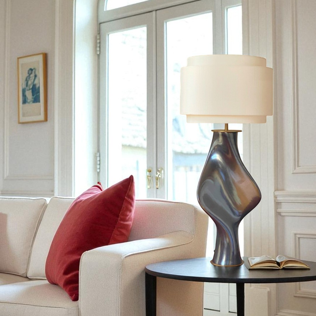 Lampe de table Adagio noir cuivre