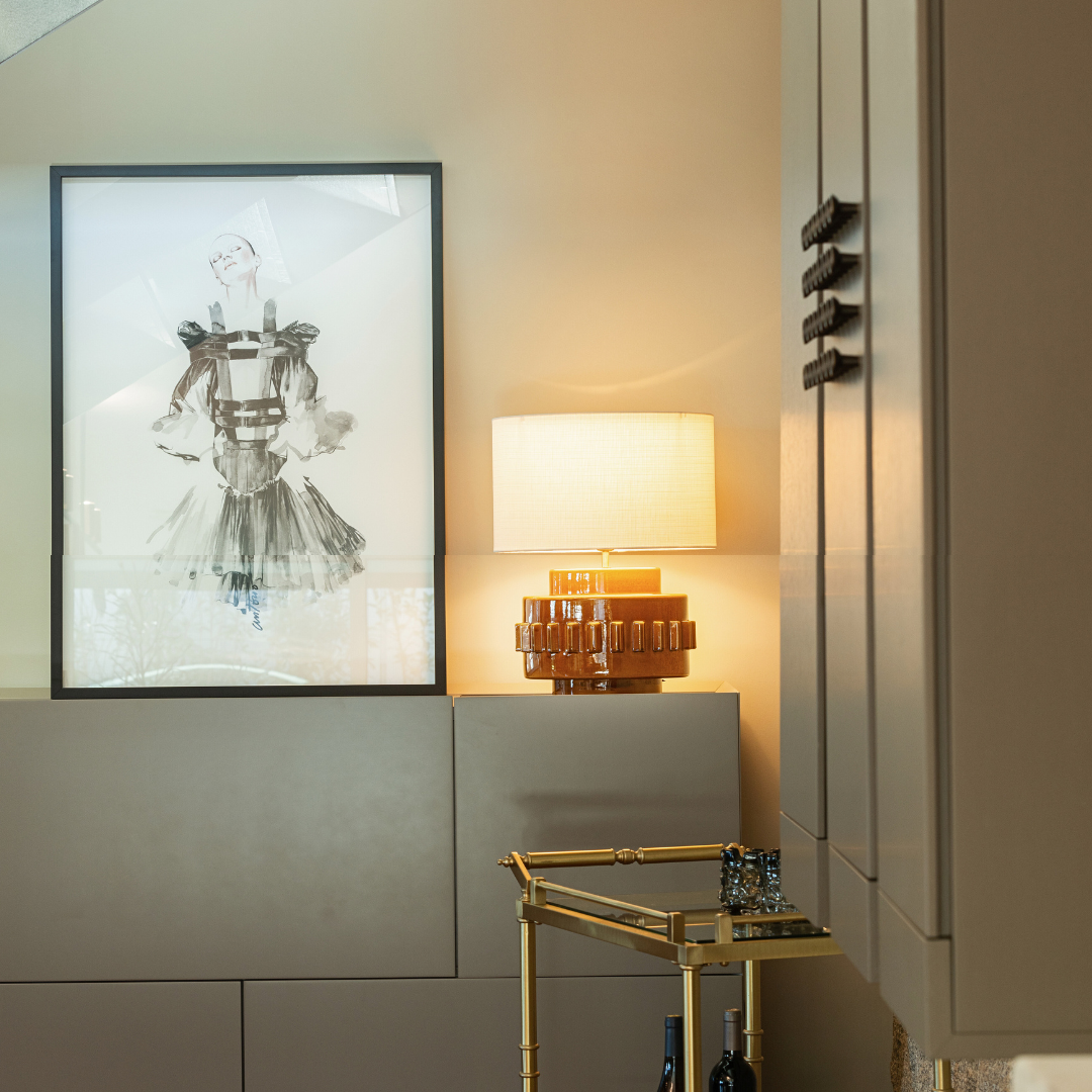 Grande lampe en céramique caramel Criptana