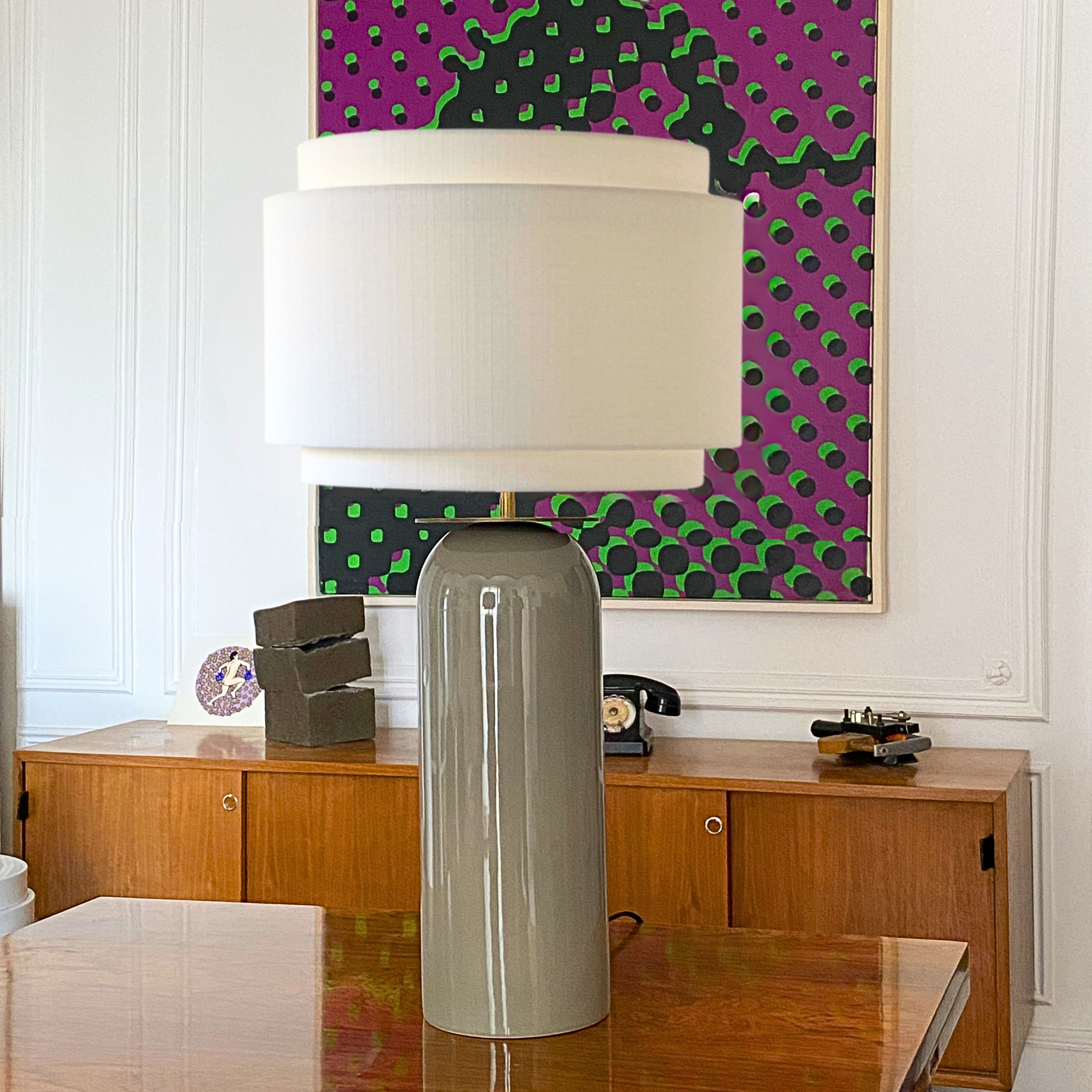 Lampe de table grise Nautilus