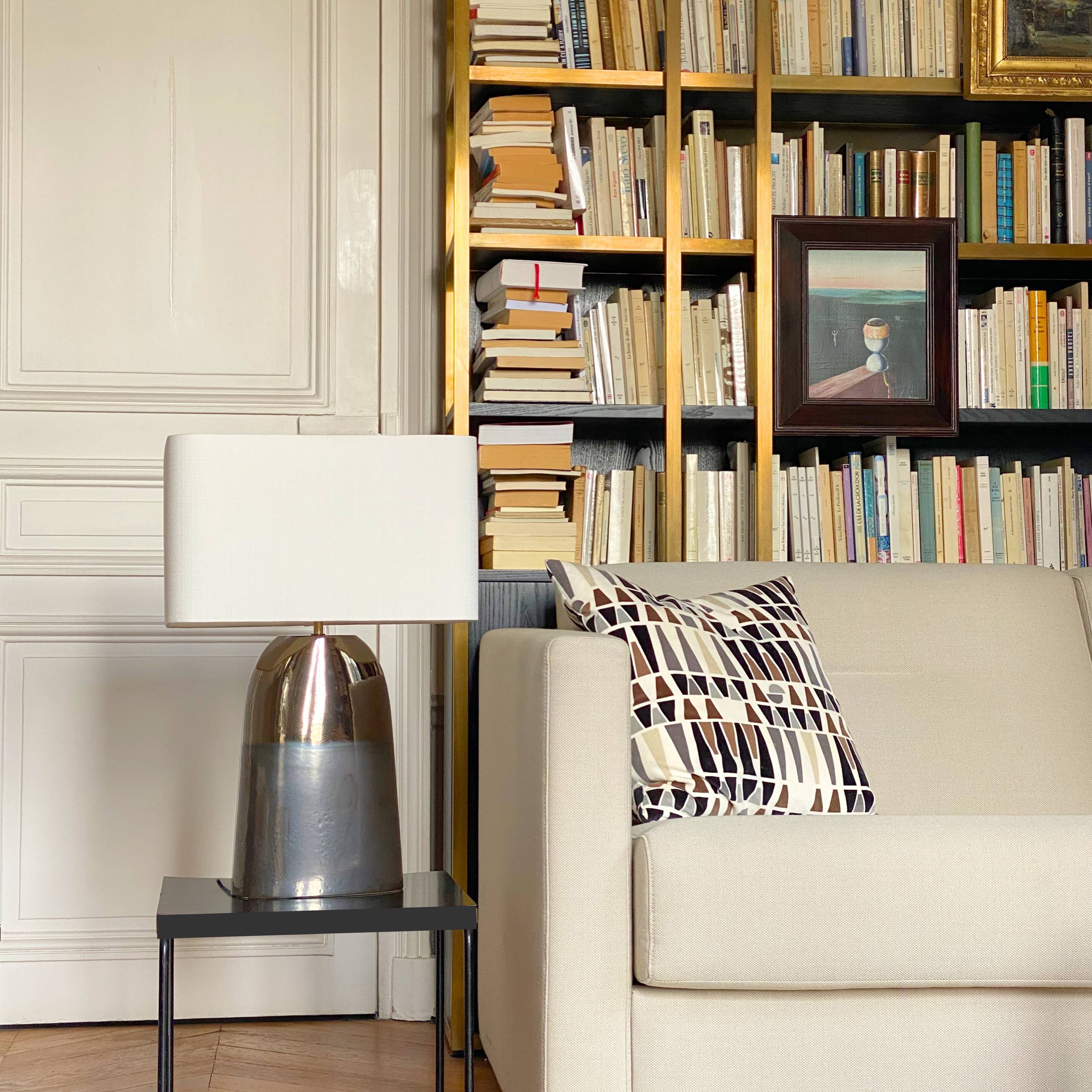 Vesuvia lamp - copper and gray